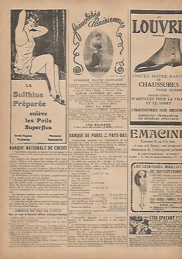 LAMINA 17820: Publicidad de La Sulthine Preparee