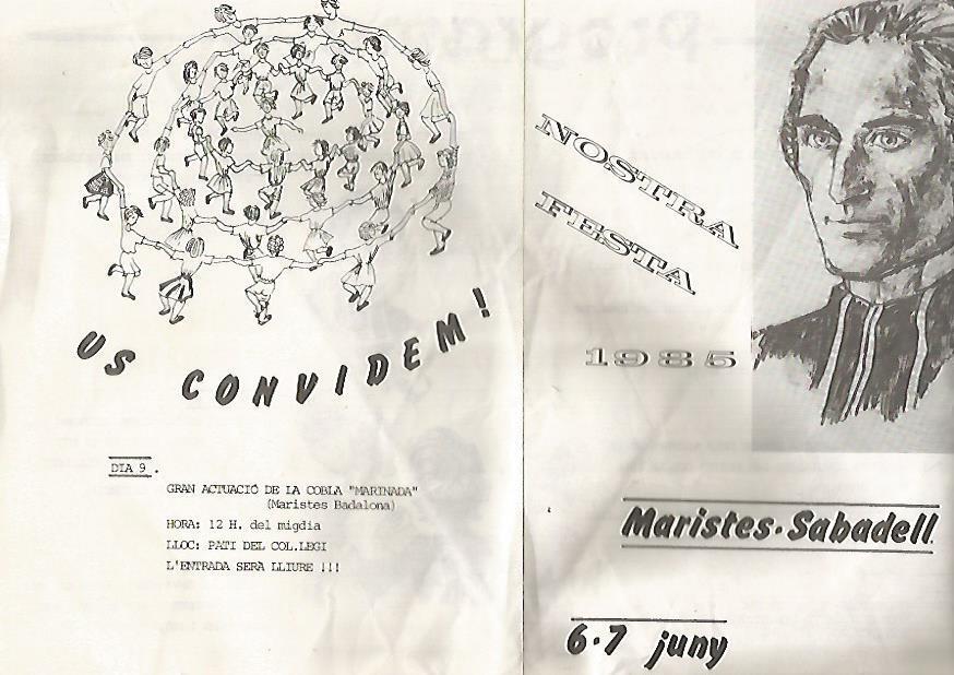 LAMINA 17764: Programa de la Fiesta de Los Maristas de Sabadell de 1985