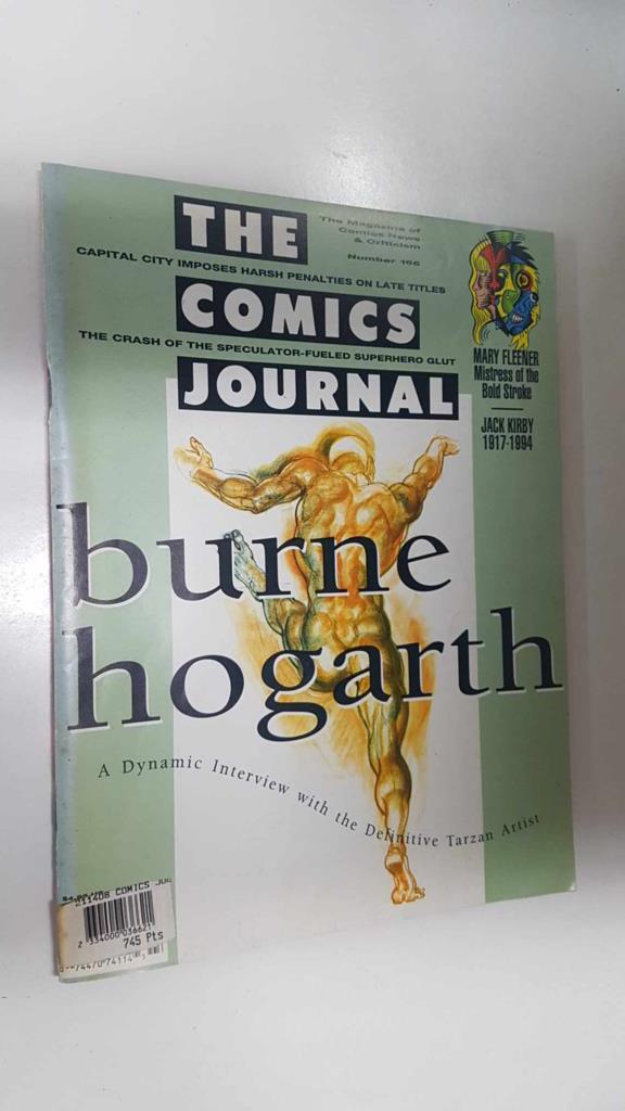 Magazine: The Comics Journal number 166, feb 1994. Contents: Interview with Tarzan artist, Jack Kirby die at age 76 (1917-1994), etc.