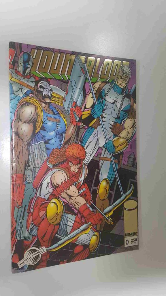 Image: Young Blood num 0, mayo 1994. Titulo y logo de Image Comics con letras metalizadas