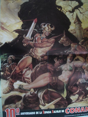 Poster: 10 aniversario de la Espada Salvaje de Conan, ilustracion de Nestor Redondo
