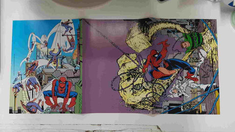 Poster doble: Spiderman peleando con el Hombre de Arena - Duende Verde aprisionando a Spiderman