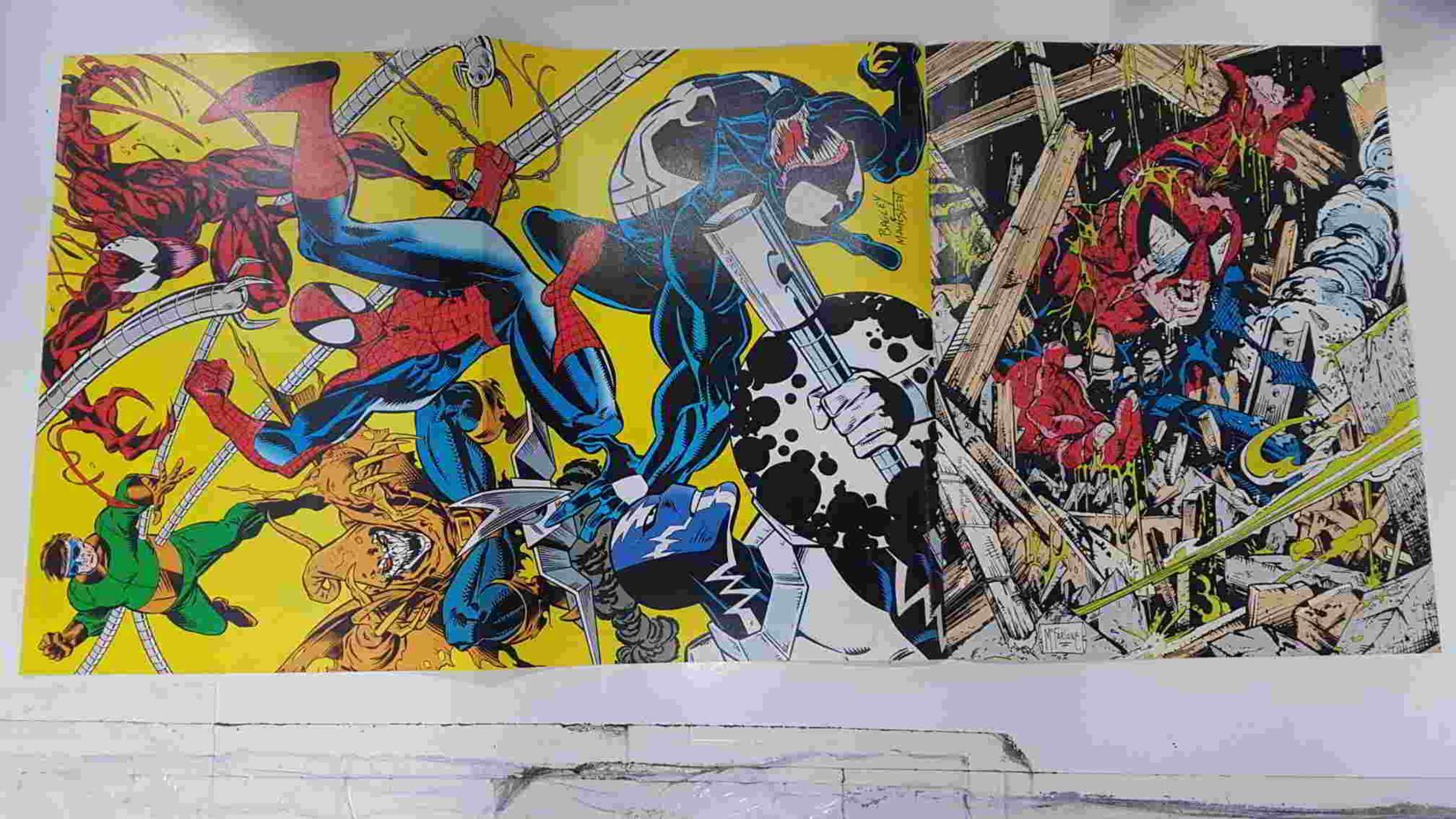 Poster doble: Spiderman peleando con Buitre - Spiderman, Duende Verde, Doctor Octopus, Venom, Carnage