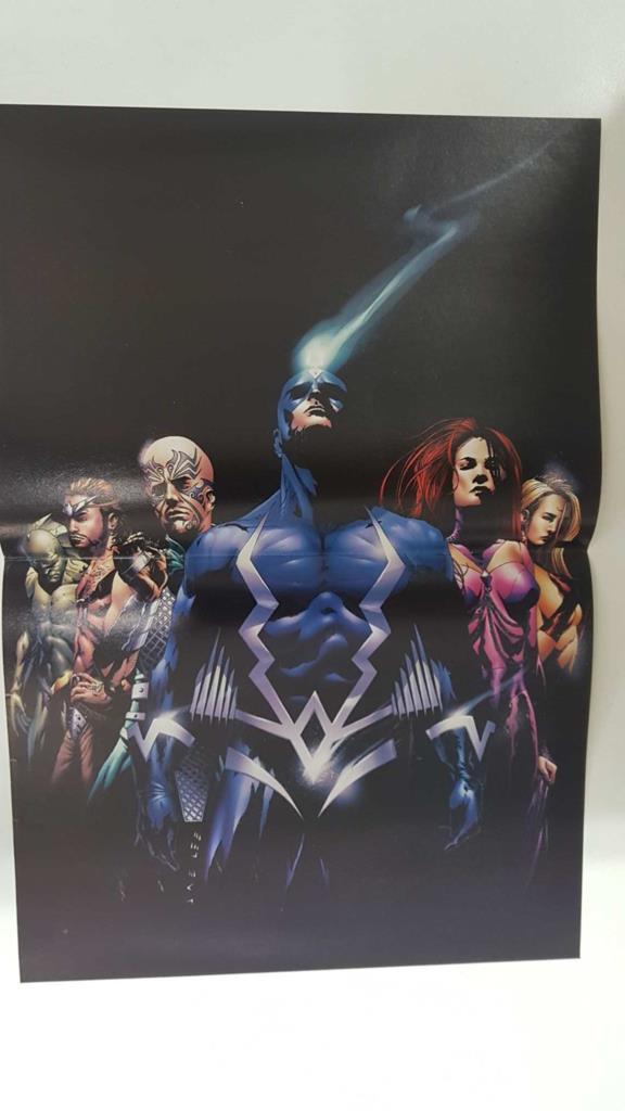 Poster doble: Los Vengadores (Alex Ross) - The Inhumans (Jae Lee). Proviene de Marvel Poster Magazine vol 1 num 1, August 2001