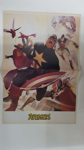 Poster doble: Los Vengadores (Alex Ross) - The Inhumans (Jae Lee). Proviene de Marvel Poster Magazine vol 1 num 1, August 2001