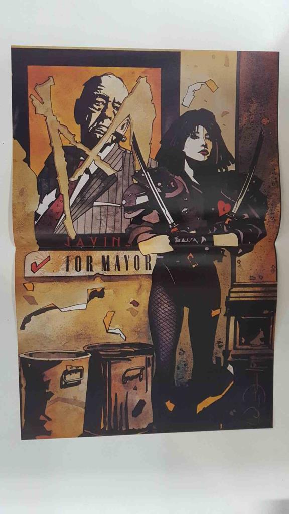 Poster doble: Nick Fury (Lee Weeks) - Typhoid Mary (John Van Fleet). Proviene de Marvel Poster Magazine vol 1 num 1, August 2001