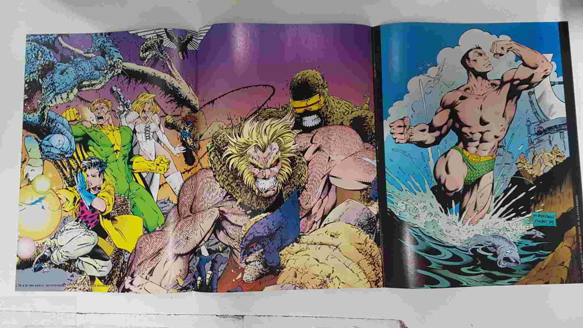 Poster doble: Namor (Matt Ryan)- Patrulla X. Proviene de X-Men Poster Magazine vol 1 num 3