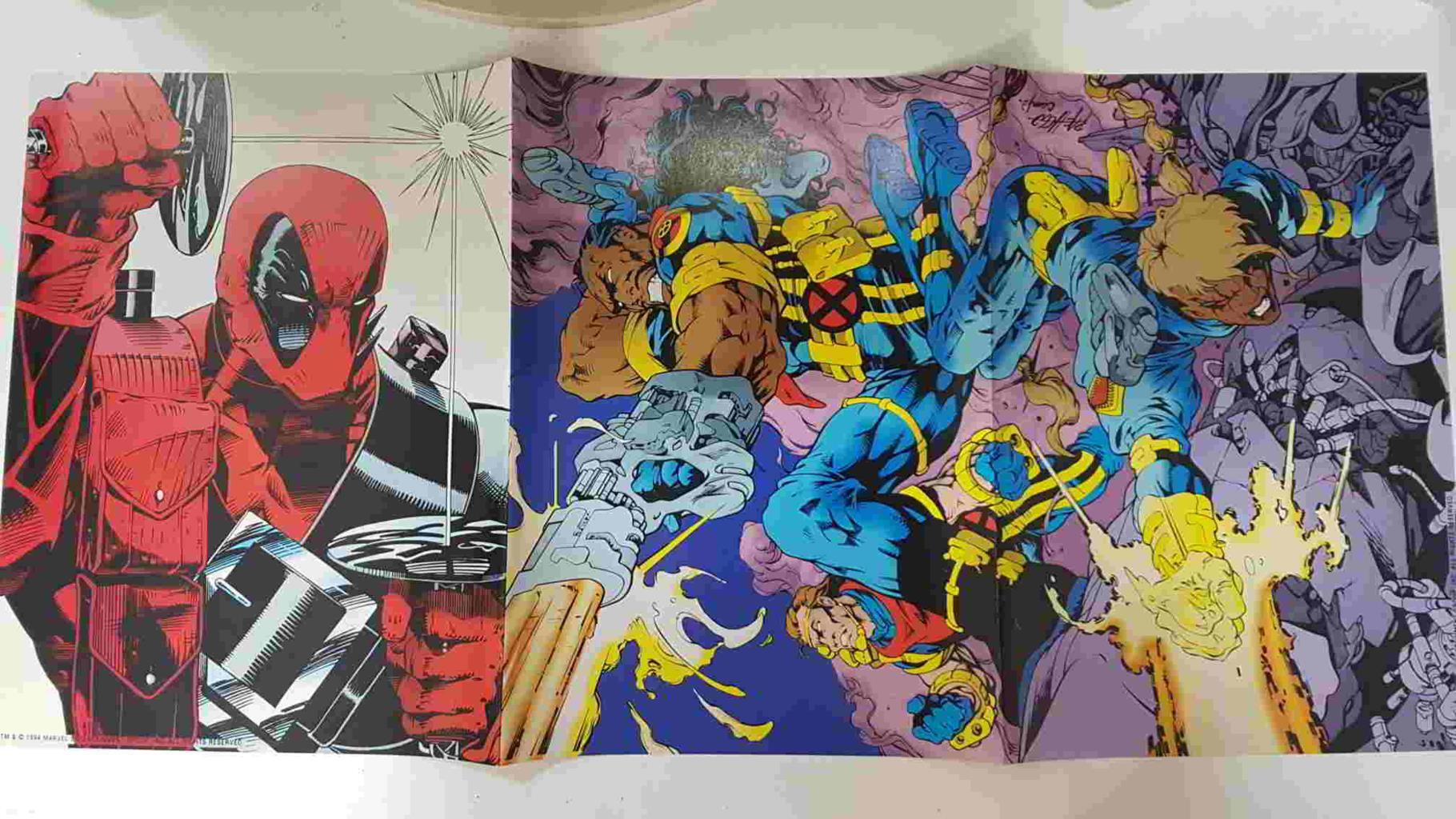 Poster doble: Boda de Jean Grey y Scott Summers (Andy Kubert) - Deadpool. Proviene de X-Men Poster Magazine vol 1 num 3