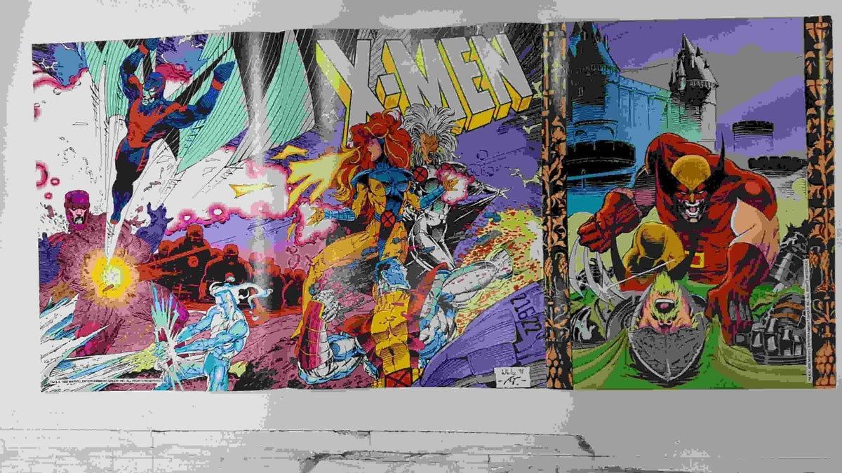 Poster doble: Patrulla X (Whilce). Proviene de X-Men Poster Magazine vol 1 num 1