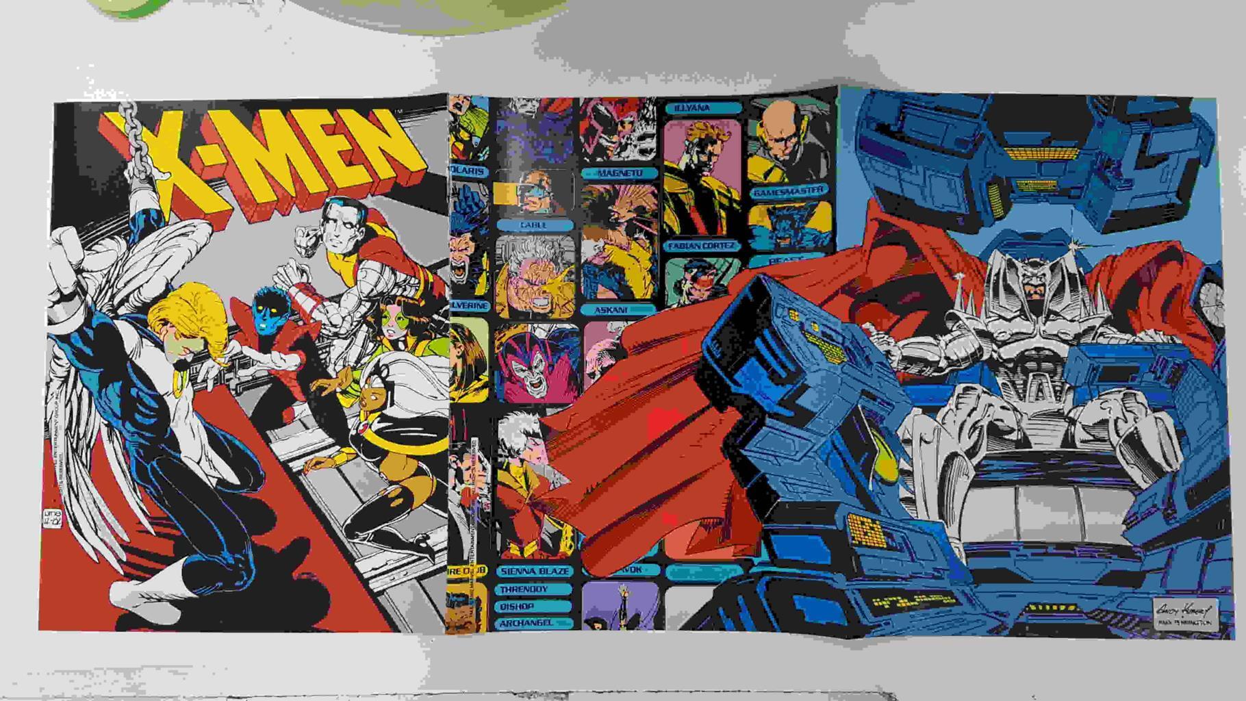 Poster doble: Patrulla X (Whilce). Proviene de X-Men Poster Magazine vol 1 num 1