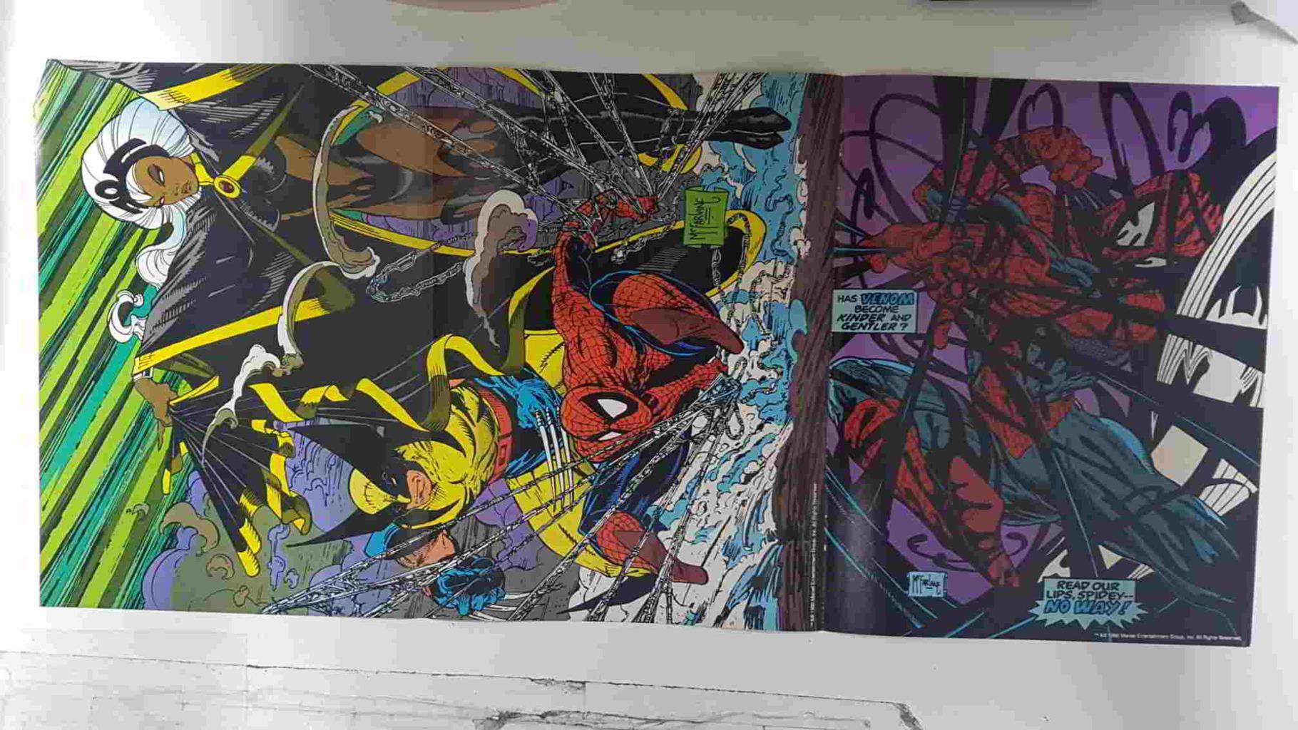 Poster doble: Spiderman contra la Patrulla X (McFarlane). Procede de The Marvel Poster Book vol 1 num 1