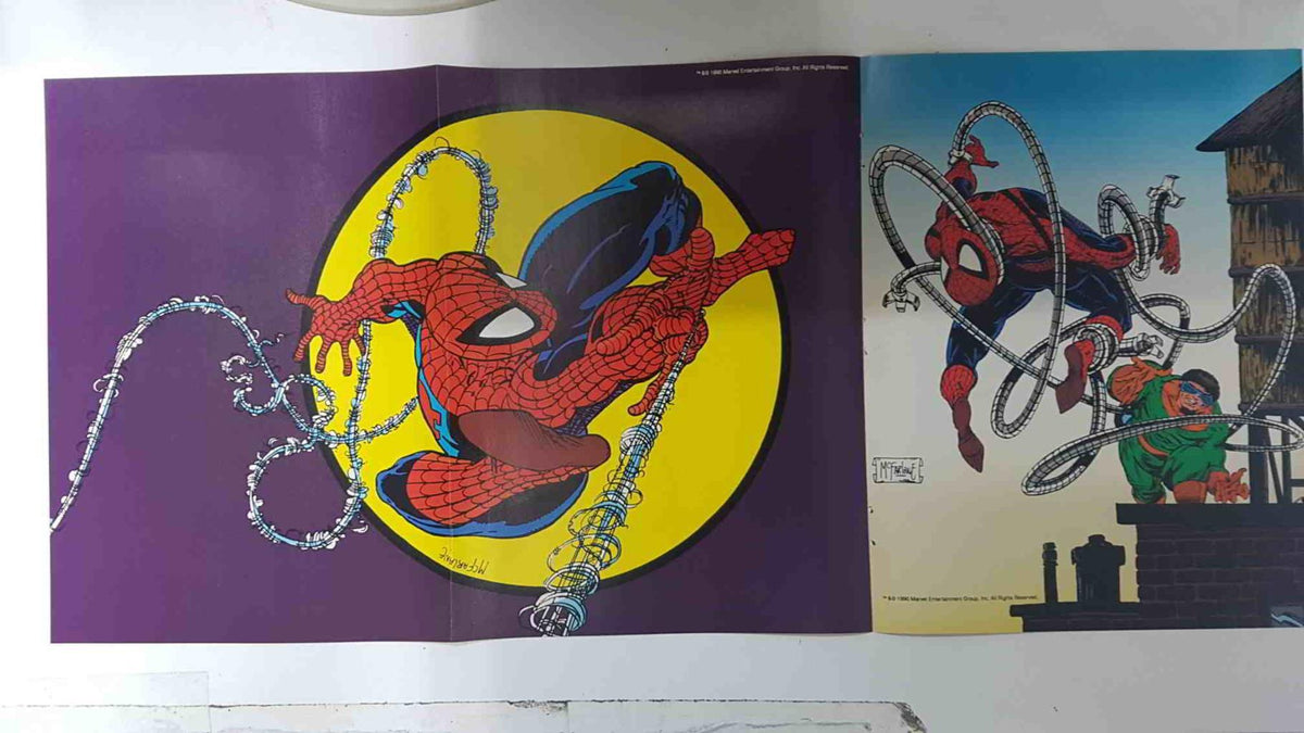 Poster doble: Spiderman Negro (McFarlane) - Spiderman contra Octupus. Procede de The Marvel Poster Book vol 1 num 1