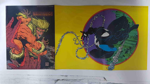 Poster doble: Spiderman Negro (McFarlane) - Spiderman contra Octupus. Procede de The Marvel Poster Book vol 1 num 1