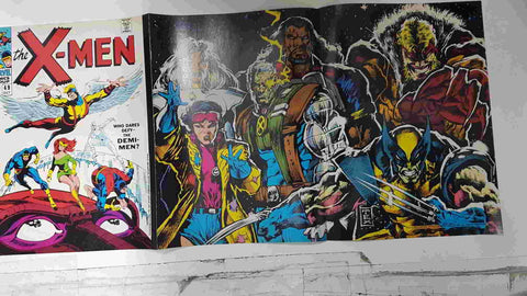 Poster doble: Omega Rojo - Magneto y la Patrulla X. Proviene de X-Men Poster Magazine vol 1 num 2