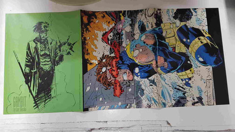 Poster doble: X-Tinction Agenda X-Men (Jim Lee) y Ciclope (Bachalo/Panosian). Proviene de X-Men Poster Magazine vol 1 num 2
