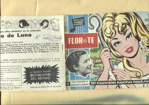 Claro de Luna numero 036: Flor de Te de Margarita Sanchez (numerado 2 en trasera)