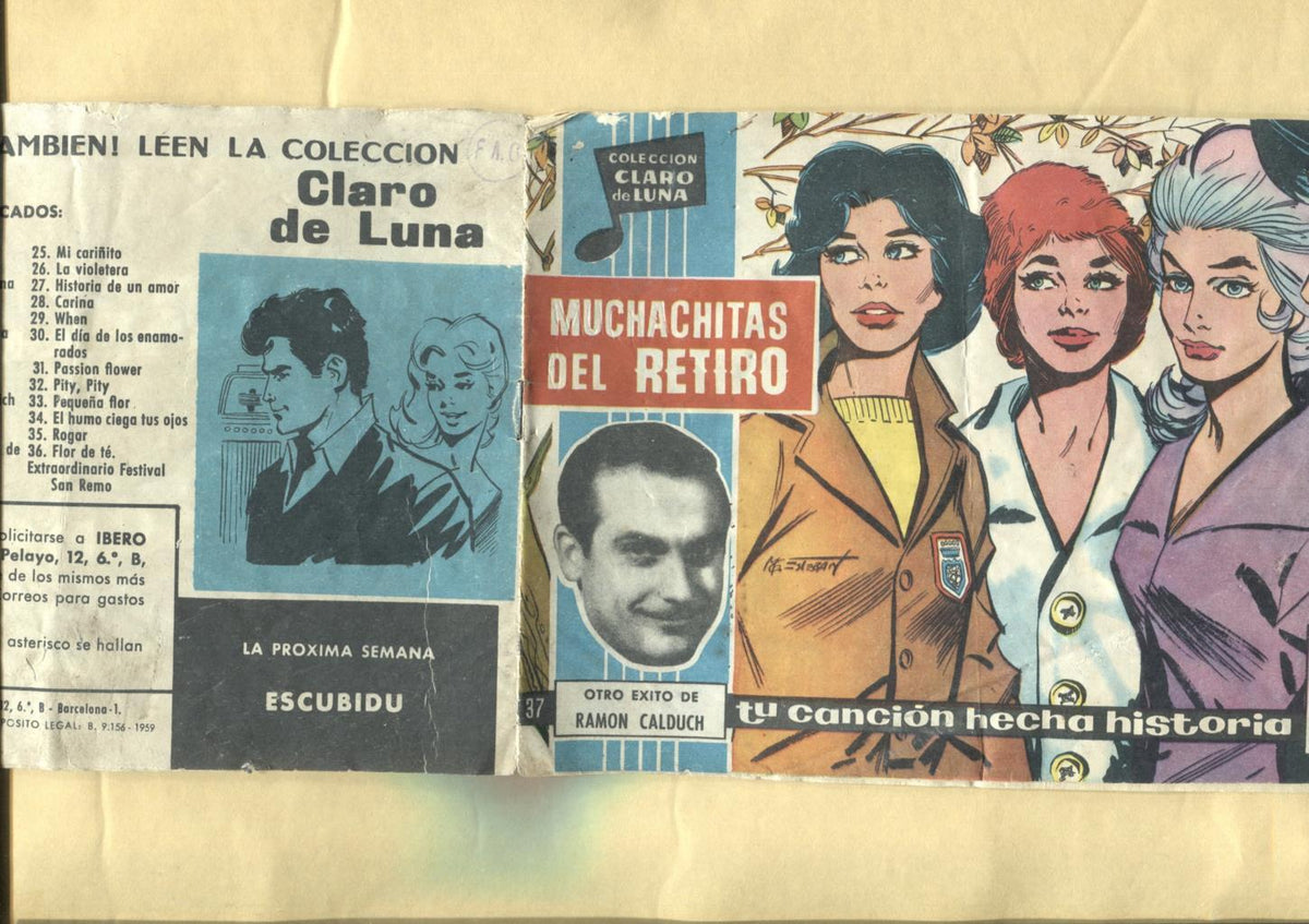 Claro de Luna numero 037: Muchachitas del retiro de Ramon Calduch (numerado 2 en trasera)