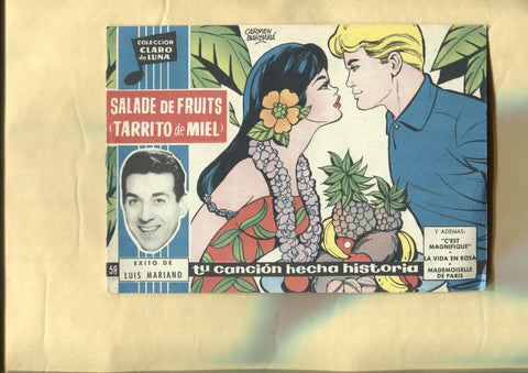 Claro de Luna numero 058: Tarrito de Miel de Luis Mariano (numerada 1 en trasera)