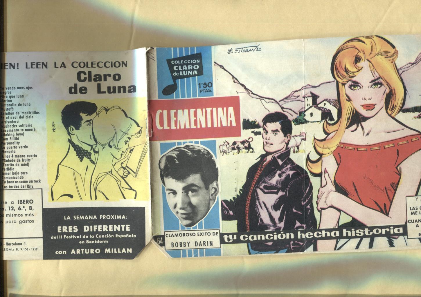 Claro de Luna numero 064: Clementina de Bobby Darin (numerado 2 en trasera)