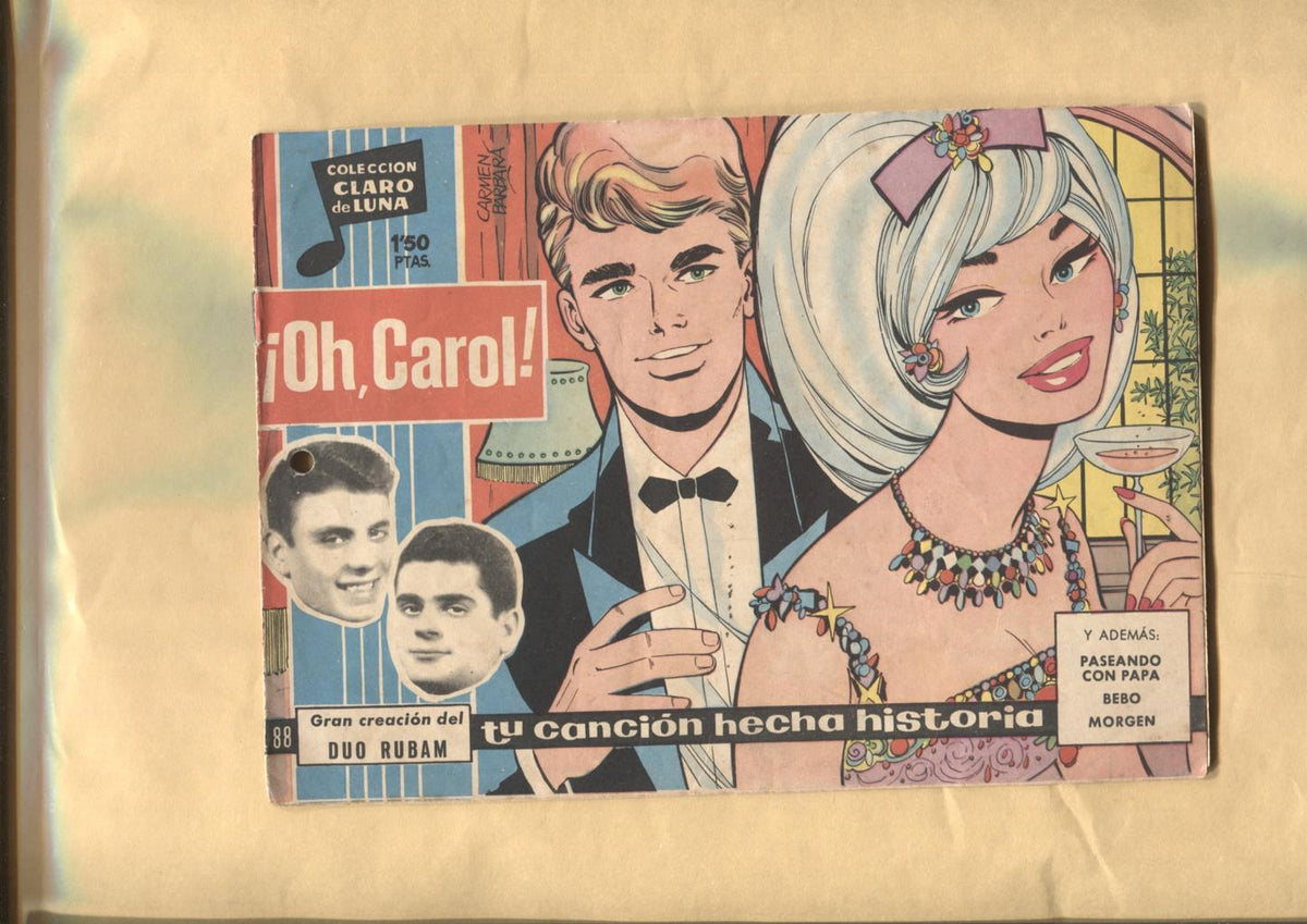 Claro de Luna numero 098: Oh, Carol del Duo Ruban (numerado 3 en trasera)