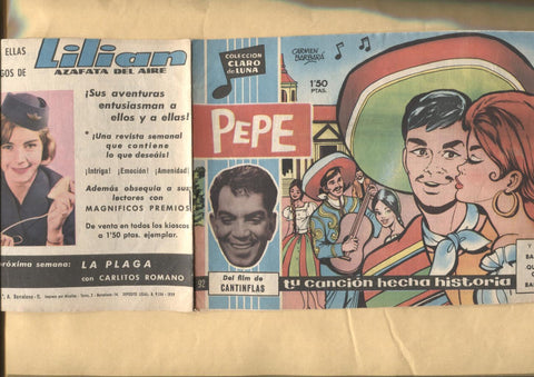 Claro de Luna numero 092: Pepe de la pelicula Cantinflas (numerada 2 en trasera)