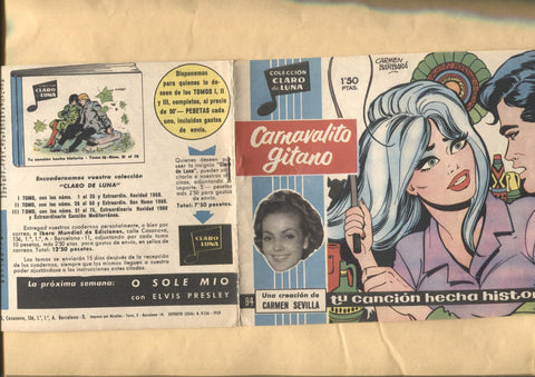Claro de Luna numero 094: Carnavalito Gitano de Carmen Sevilla (numerado 2 en trasera)