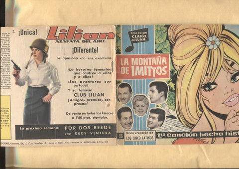 Claro de Luna numero 096: La montaña de Imittos de los cinco latinos (numerado 2 en trasera)