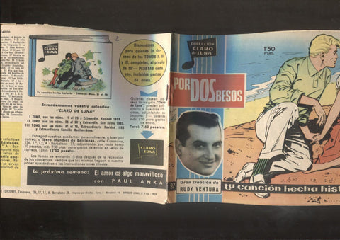 Claro de Luna numero 097: Por dos besos de Rudy Ventura (numerado 2 en trasera)