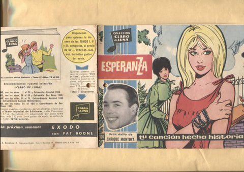 Claro de Luna numero 101: Esperanza de Enrique Montoya (numerado 2 en trasera)