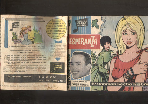 Claro de Luna numero 101: Esperanza de Enrique Montoya (numerado 4 en trasera)