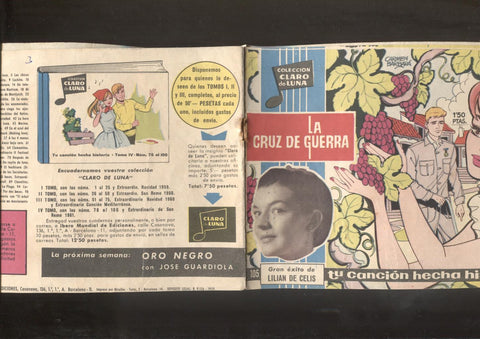 Claro de Luna numero 105: La cruz de guerra de Lilian de Celis (numerada 3 en trasera)