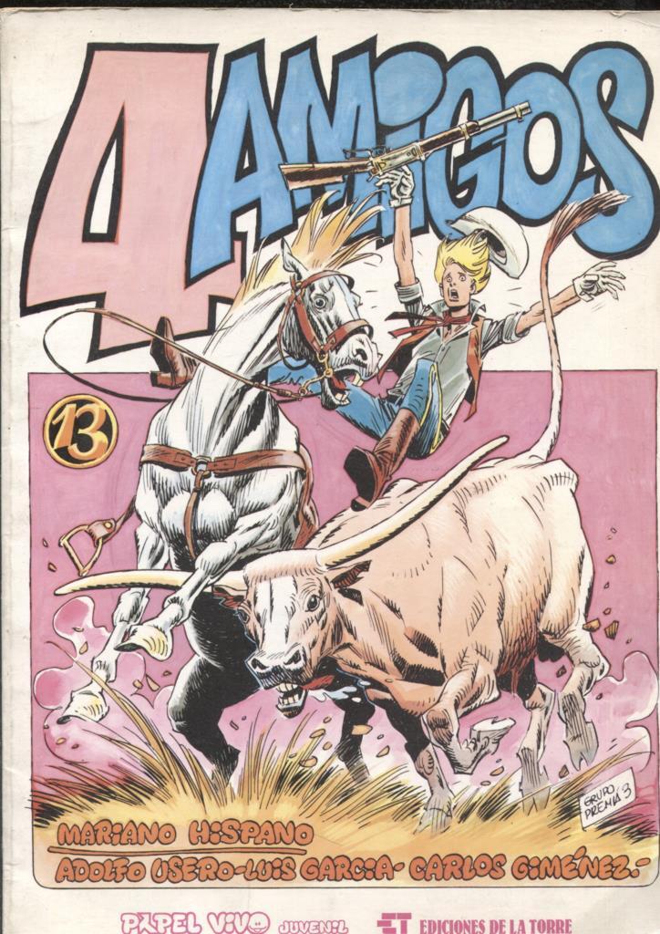 Papel Vivo volumen 13: Los 4 amigos (usero,Luis garcia, Carlos Gimenez,Mariano Hispano)