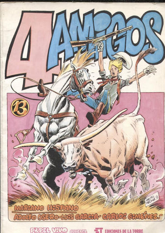 Papel Vivo volumen 13: Los 4 amigos (usero,Luis garcia, Carlos Gimenez,Mariano Hispano)