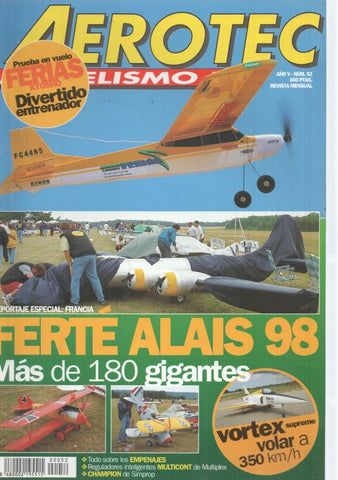 Revista Aerotec modelismo RC numero 052:Ferte Alais 98