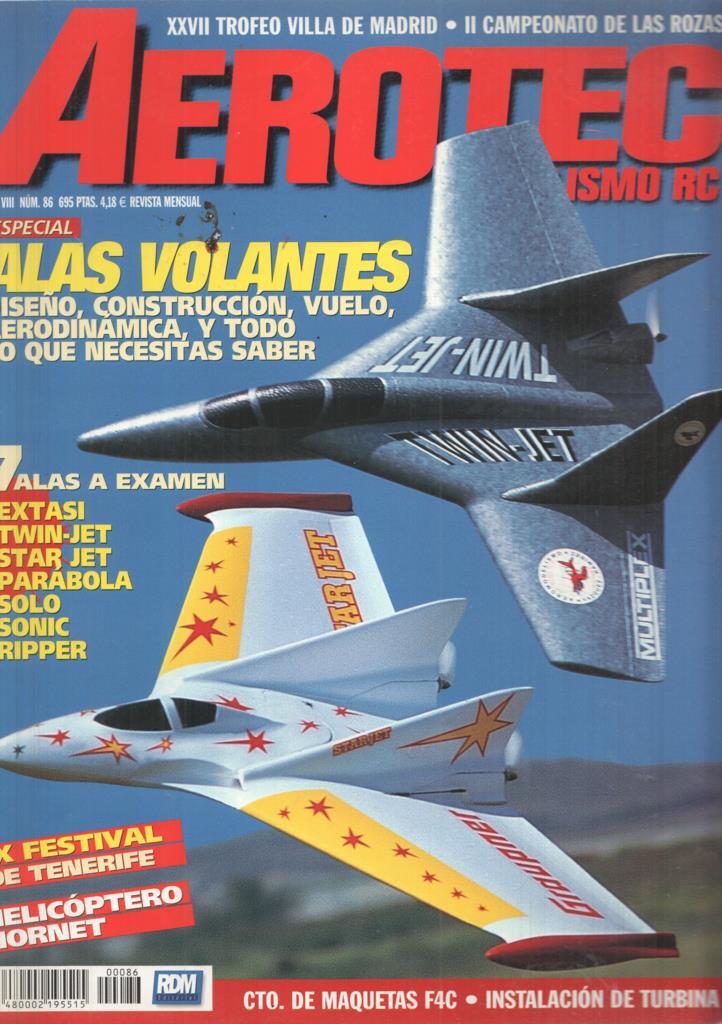 Revista Aerotec modelismo RC numero 086: Especial alas volantes 