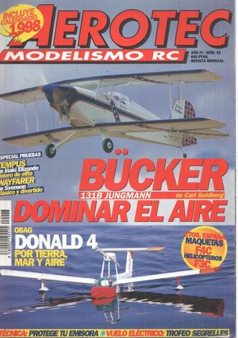 Revista Aerotec modelismo RC numero 043: Bucker 131B Jungmann 