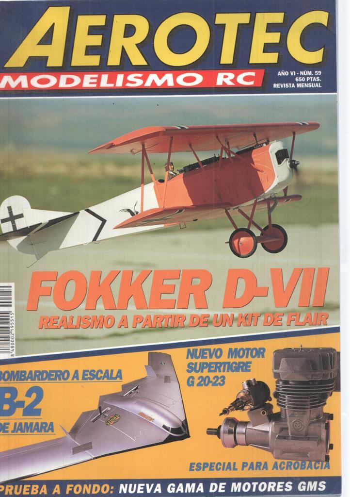 Revista Aerotec modelismo RC numero 059: Fokker D-VII 