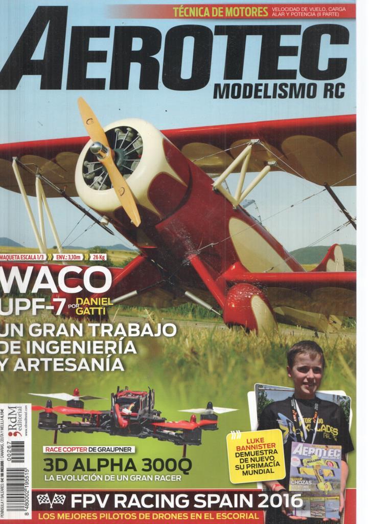 Revista Aerotec modelismo RC numero 267: Waco UPF-7 