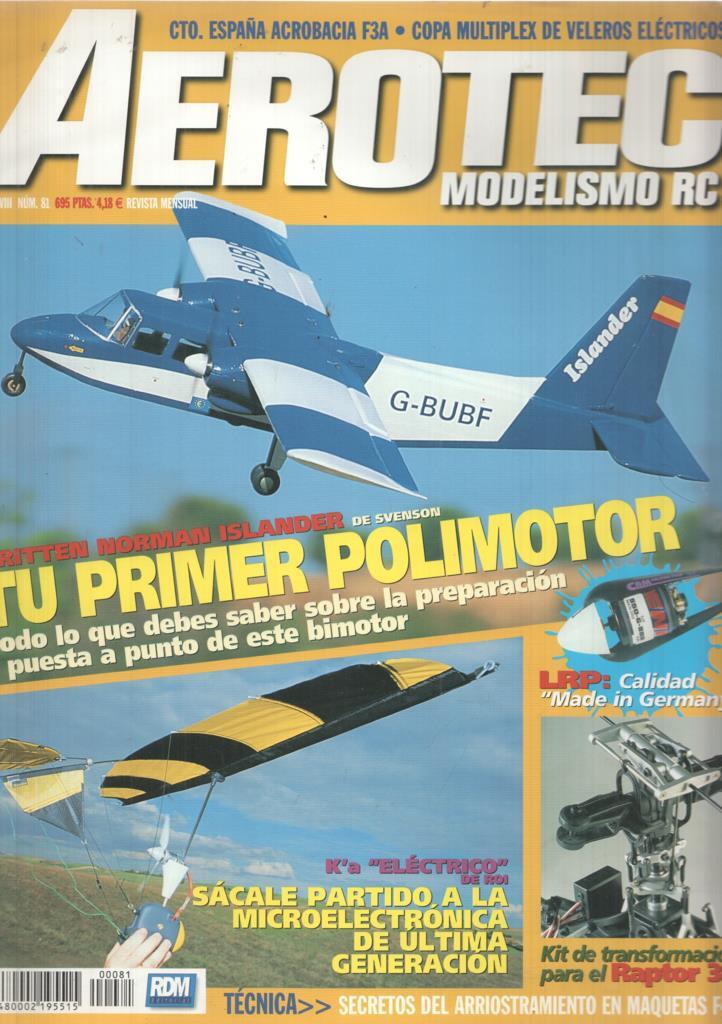 Revista Aerotec modelismo RC numero 081: Britten norman islander  