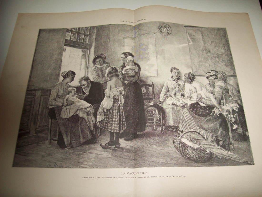 LAMINA ILUSTRACION ARTISTICA 19848: La salud de las damas