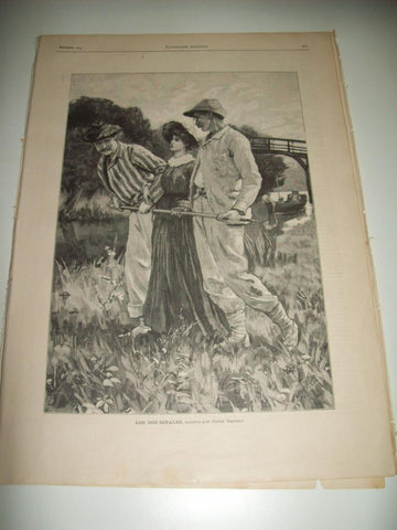 LAMINA ILUSTRACION ARTISTICA 19842: Gitano esquilador, por J. Marques