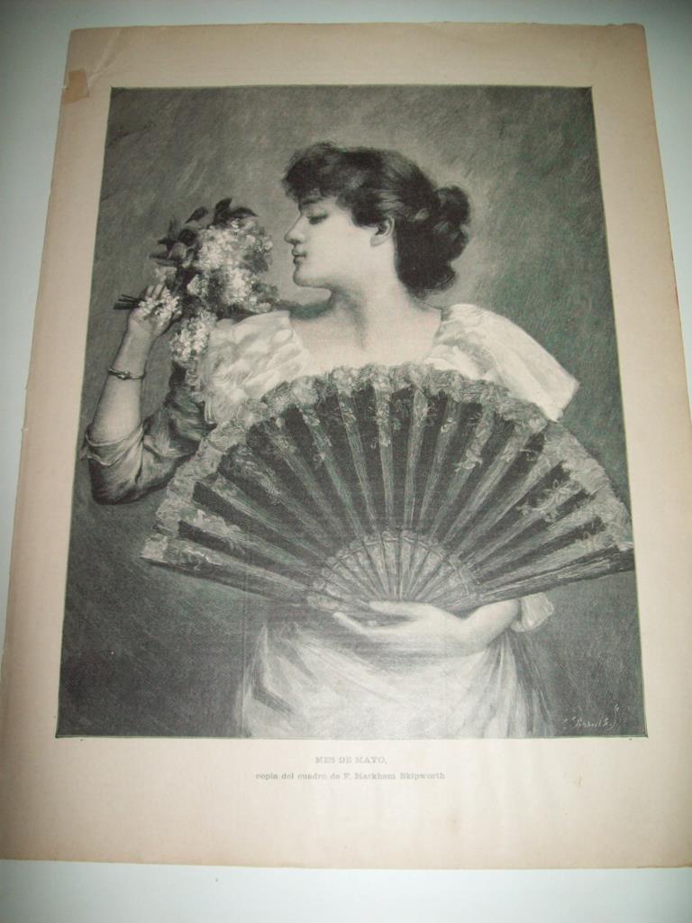 LAMINA ILUSTRACION ARTISTICA 19874: Mes de mayo, por F. Markham