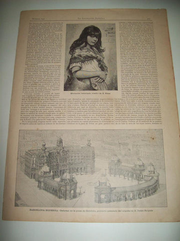 LAMINA ILUSTRACION ARTISTICA 19873: Barcelona moderna
