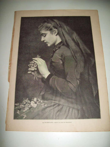 LAMINA ILUSTRACION ARTISTICA 19869: La huerfana, por Ines de Beautond