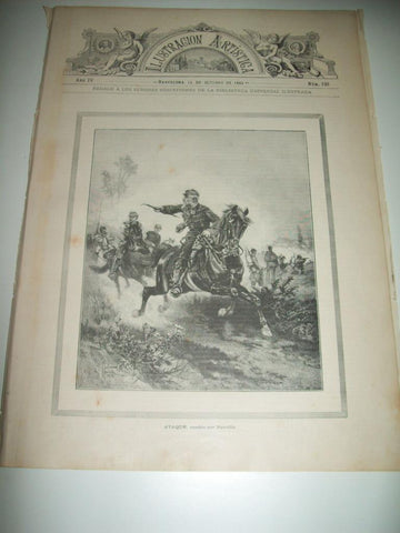 LAMINA ILUSTRACION ARTISTICA 19813: Ataque, por Neuville