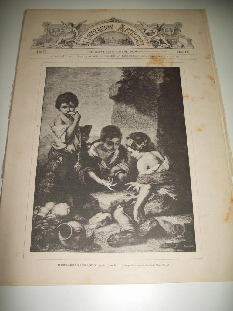 LAMINA ILUSTRACION ARTISTICA 19808: Muchachos jugando, por Murillo