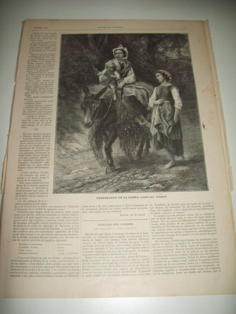 LAMINA ILUSTRACION ARTISTICA 19807: Regresando de la faena, por Jonnard