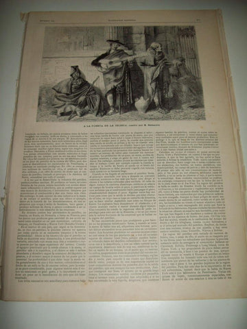 LAMINA ILUSTRACION ARTISTICA 19802: A la puerta de la iglesia, por Zamacois