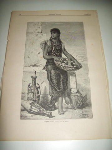 LAMINA ILUSTRACION ARTISTICA 19805: Joven de Nubia