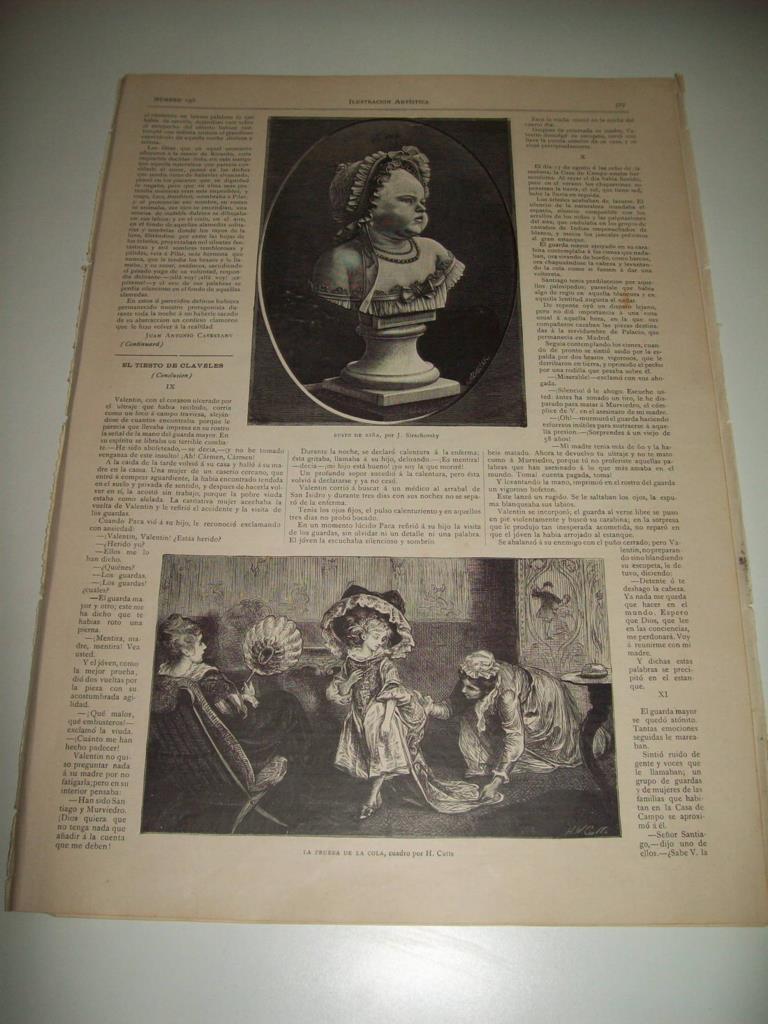 LAMINA ILUSTRACION ARTISTICA 19816: Busto de niña, por Strachovsky